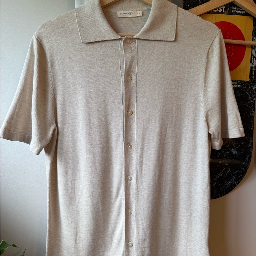 Suitsupply Beige Casual Button Down Shirt